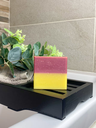 Rhubarb & Custard soap slice - Colliery Soap Studio